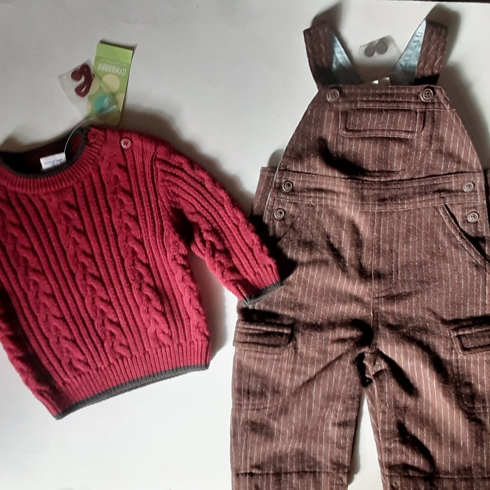 NWT Baby Boy  3-6 Month Gymboree Longalls and Cable Knit Sweater